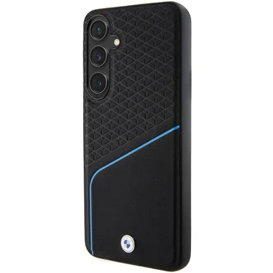 Husa pentru Samsung Galaxy S24 Plus - BMW Signature Leather Textured & Line MagSafe (BMHMS24M23RDCLK) - Black Husa pentru Samsung Galaxy S24 Plus - BMW Signature Leather Textured & Line MagSafe (BMHMS24M23RDCLK) - Black