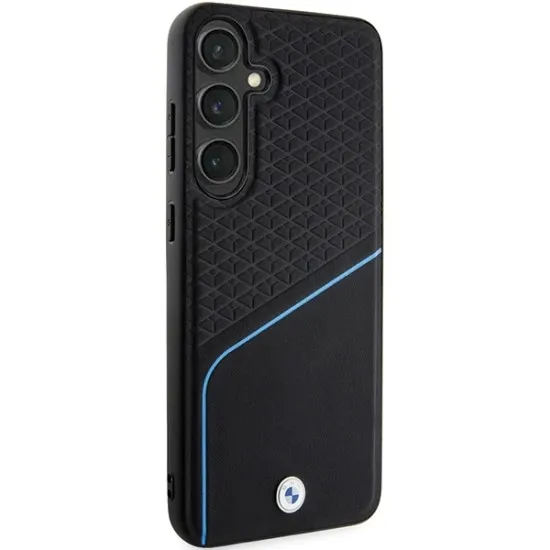 Husa pentru Samsung Galaxy S24 Plus - BMW Signature Leather Textured & Line MagSafe (BMHMS24M23RDCLK) - Black Husa pentru Samsung Galaxy S24 Plus - BMW Signature Leather Textured & Line MagSafe (BMHMS24M23RDCLK) - Black