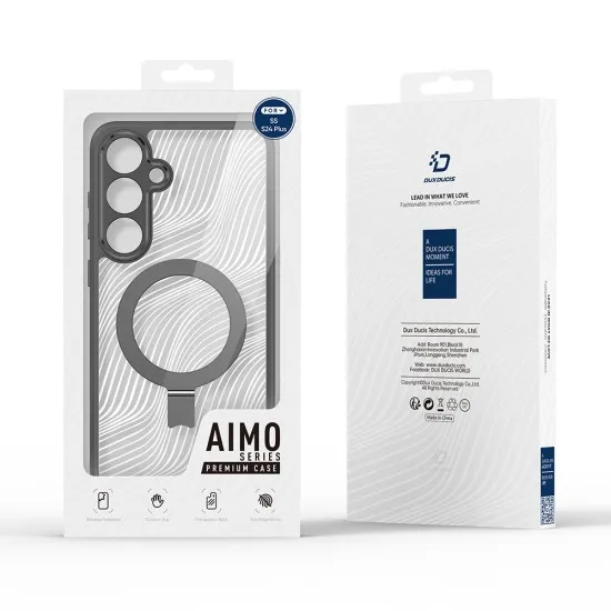 Husa pentru Samsung Galaxy S24 Plus - Dux Ducis Aimo MagSafe Magnetic Stand - Black Husa pentru Samsung Galaxy S24 Plus - Dux Ducis Aimo MagSafe Magnetic Stand - Black