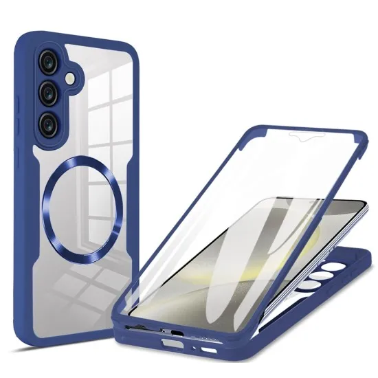 Husa pentru Samsung Galaxy S24 Plus + Folie - Techsuit ColorVerse 360 MagSafe Series - Blue Husa pentru Samsung Galaxy S24 Plus + Folie - Techsuit ColorVerse 360 MagSafe Series - Blue