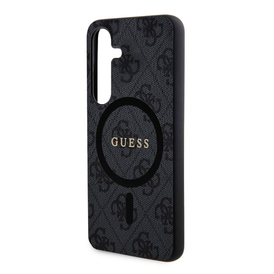 Husa pentru Samsung Galaxy S24 Plus - Guess 4G Collection Leather MagSafe (GUHMS24MG4GFRK) - Black