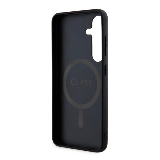 Husa pentru Samsung Galaxy S24 Plus - Guess 4G Collection Leather MagSafe (GUHMS24MG4GFRK) - Black