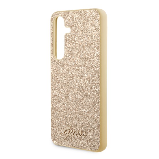 Husa pentru Samsung Galaxy S24 Plus - Guess Glitter Script (GUHCS24MHGGSHD) - Gold