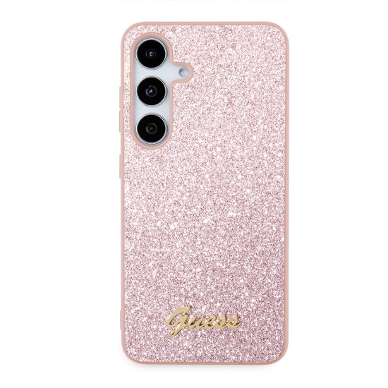 Husa pentru Samsung Galaxy S24 Plus - Guess Glitter Script (GUHCS24MHGGSHP) - Pink