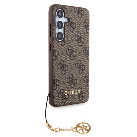 Husa pentru Samsung Galaxy S24 Plus - Guess Hardcase 4G Charms Collection (GUHCS24MGF4GBR) - Brown