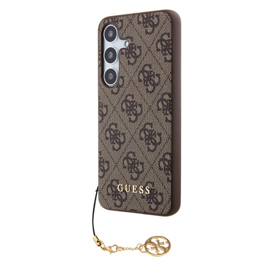 Husa pentru Samsung Galaxy S24 Plus - Guess Hardcase 4G Charms Collection (GUHCS24MGF4GBR) - Brown