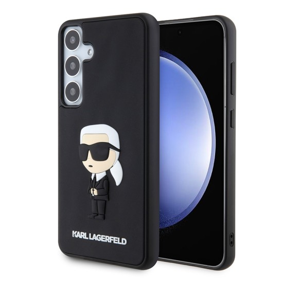 Husa pentru Samsung Galaxy S24 Plus - Karl Lagerfeld 3D Design (KLHCS24M3DRKINK) - Rubber Ikonik