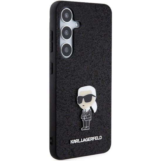 Husa pentru Samsung Galaxy S24 Plus - Karl Lagerfeld Hardcase Fixed Glitter (KLHCS24MGKNPSK) - Ikonik Logo