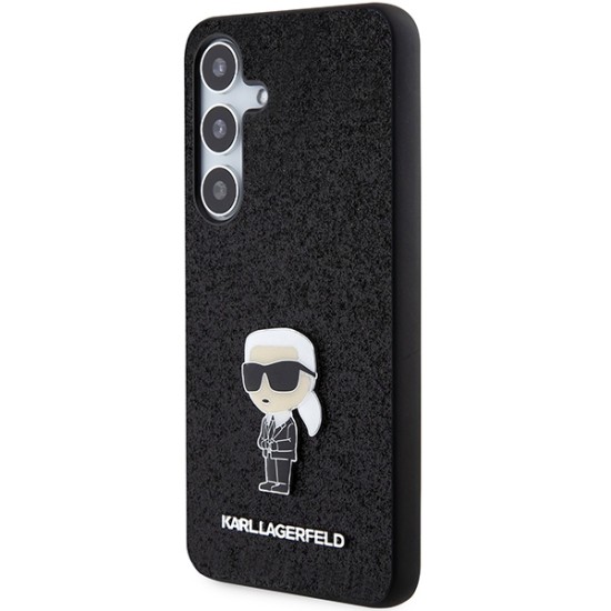 Husa pentru Samsung Galaxy S24 Plus - Karl Lagerfeld Hardcase Fixed Glitter (KLHCS24MGKNPSK) - Ikonik Logo