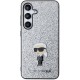 Husa pentru Samsung Galaxy S24 Plus - Karl Lagerfeld Hardcase Glitter Fixed (KLHCS24MGCNPSG) - Silver Ikonik Logo