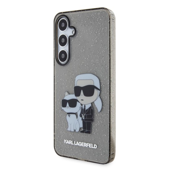 Husa pentru Samsung Galaxy S24 Plus - Karl Lagerfeld Hardcase Glitter (KLHCS24MHNKCTGK) - Karl&Choupette