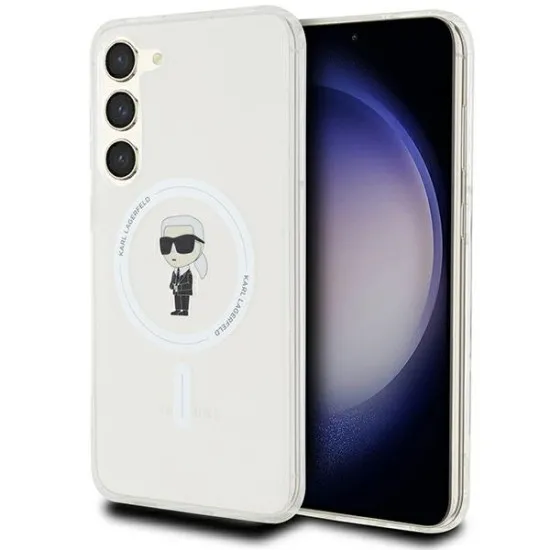 Husa pentru Samsung Galaxy S24 Plus - Karl Lagerfeld IML Luxury MagSafe (KLHMS24MHFCKNOT) - Transparent Ikonik Husa pentru Samsung Galaxy S24 Plus - Karl Lagerfeld IML Luxury MagSafe (KLHMS24MHFCKNOT) - Transparent Ikonik