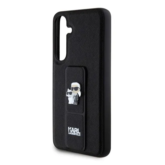 Husa pentru Samsung Galaxy S24 Plus - Karl Lagerfeld Saffiano Gripstand (KLHCS24MGSAKCPK) - Karl&Choupette