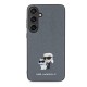 Husa pentru Samsung Galaxy S24 Plus - Karl Lagerfeld Saffiano (KLHCS24MPSAKCMPG) - Grey Karl&Choupette Metal Pin