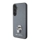 Husa pentru Samsung Galaxy S24 Plus - Karl Lagerfeld Saffiano (KLHCS24MPSAKCMPG) - Grey Karl&Choupette Metal Pin