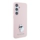 Husa pentru Samsung Galaxy S24 Plus - Karl Lagerfeld Silicone (KLHCS24MSMHCNPP) - Pink Choupette Metal Pin