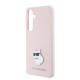 Husa pentru Samsung Galaxy S24 Plus - Karl Lagerfeld Silicone (KLHCS24MSMHCNPP) - Pink Choupette Metal Pin