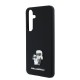 Husa pentru Samsung Galaxy S24 Plus - Karl Lagerfeld Silicone (KLHCS24MSMHKCNPK) - Karl&Choupette Metal Pin