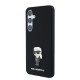 Husa pentru Samsung Galaxy S24 Plus - Karl Lagerfeld Silicone (KLHCS24MSMHKNPK) - Ikonik Metal Pin