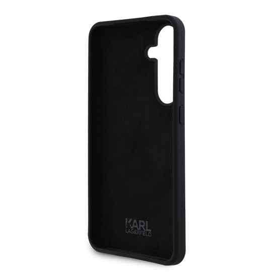 Husa pentru Samsung Galaxy S24 Plus - Karl Lagerfeld Silicone (KLHCS24MSMHKNPK) - Ikonik Metal Pin