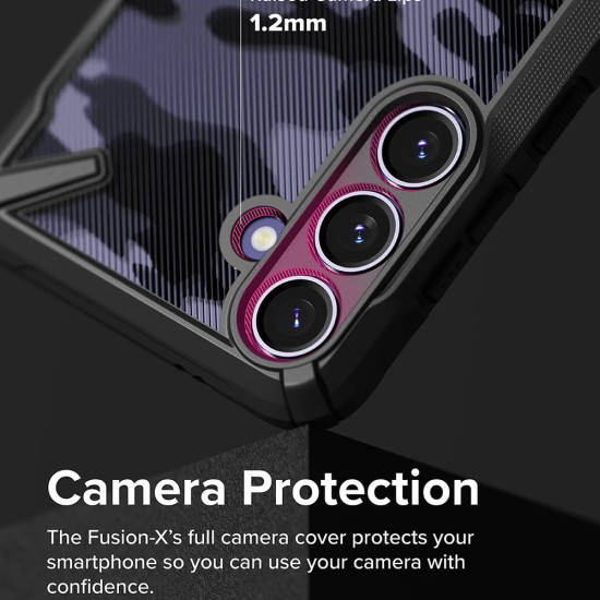 Husa pentru Samsung Galaxy S24 Plus - Ringke Fusion X Design - Camo Black