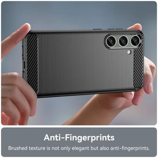Husa pentru Samsung Galaxy S24 Plus - Techsuit Carbon Silicone - Black Husa pentru Samsung Galaxy S24 Plus - Techsuit Carbon Silicone - Black