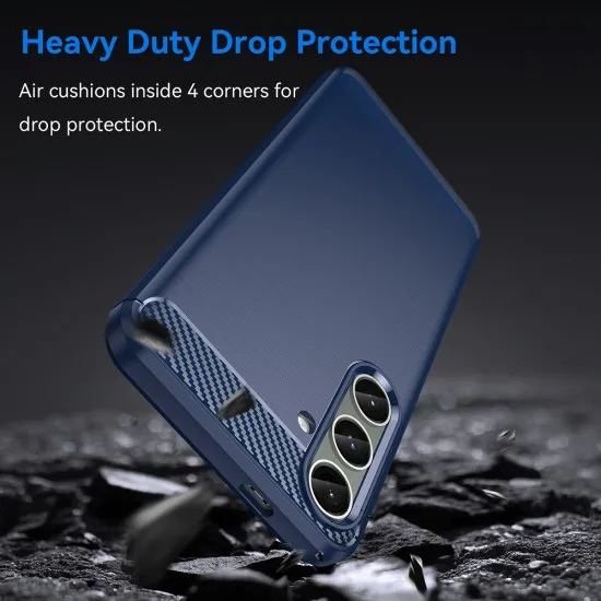 Husa pentru Samsung Galaxy S24 Plus - Techsuit Carbon Silicone - Blue Husa pentru Samsung Galaxy S24 Plus - Techsuit Carbon Silicone - Blue