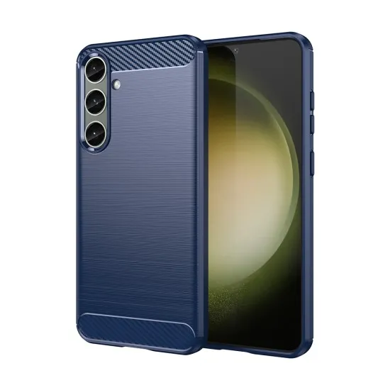 Husa pentru Samsung Galaxy S24 Plus - Techsuit Carbon Silicone - Blue Husa pentru Samsung Galaxy S24 Plus - Techsuit Carbon Silicone - Blue