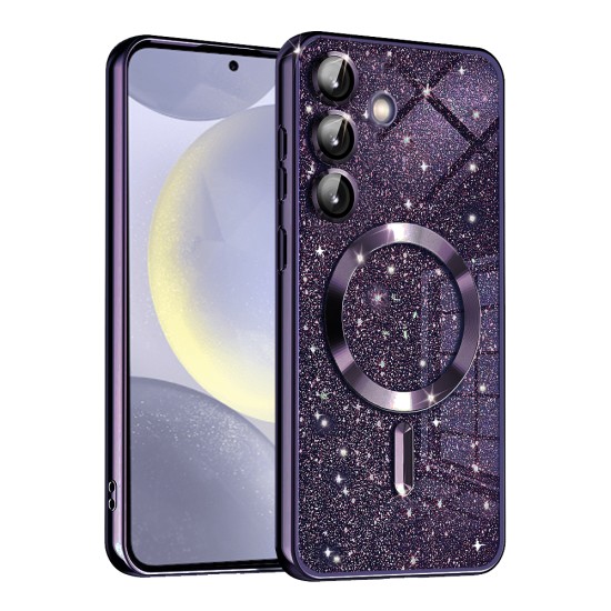 Husa pentru Samsung Galaxy S24 Plus - Techsuit Luxury Glitter MagSafe - Deep Purple