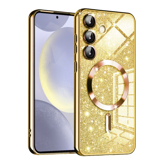 Husa pentru Samsung Galaxy S24 Plus - Techsuit Luxury Glitter MagSafe - Gold