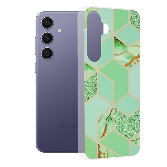 Husa pentru Samsung Galaxy S24 Plus - Techsuit Marble Series - Green Hex