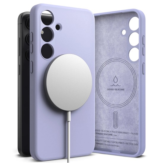 Husa pentru Samsung Galaxy S24 - Ringke Silicone Magnetic - Lavender