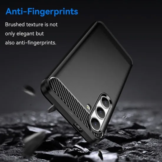 Husa pentru Samsung Galaxy S24 - Techsuit Carbon Silicone - Black Husa pentru Samsung Galaxy S24 - Techsuit Carbon Silicone - Black