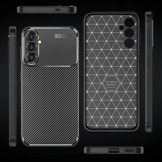 Husa pentru Samsung Galaxy S24 - Techsuit CarbonFiber - Black Husa pentru Samsung Galaxy S24 - Techsuit CarbonFiber - Black