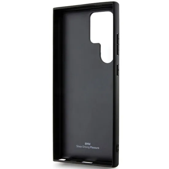 Husa pentru Samsung Galaxy S24 Ultra - BMW Natural Signature Leather Crossing Lines Pattern (BMHCS24L23RCGPK) - Black Husa pentru Samsung Galaxy S24 Ultra - BMW Natural Signature Leather Crossing Lines Pattern (BMHCS24L23RCGPK) - Black