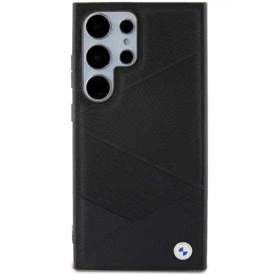 Husa pentru Samsung Galaxy S24 Ultra - BMW Natural Signature Leather Crossing Lines Pattern (BMHCS24L23RCGPK) - Black Husa pentru Samsung Galaxy S24 Ultra - BMW Natural Signature Leather Crossing Lines Pattern (BMHCS24L23RCGPK) - Black