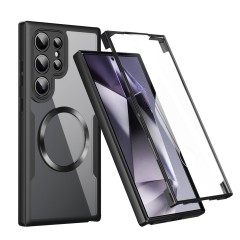 Husa pentru Samsung Galaxy S24 Ultra + Folie - Techsuit ColorVerse 360 MagSafe Series - Black Husa pentru Samsung Galaxy S24 Ultra + Folie - Techsuit ColorVerse 360 MagSafe Series - Black