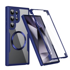 Husa pentru Samsung Galaxy S24 Ultra + Folie - Techsuit ColorVerse 360 MagSafe Series - Blue Husa pentru Samsung Galaxy S24 Ultra + Folie - Techsuit ColorVerse 360 MagSafe Series - Blue