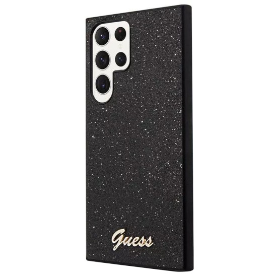 Husa pentru Samsung Galaxy S24 Ultra - Guess Glitter Script (GUHCS24LHGGSHK) - Black