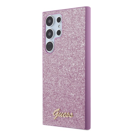 Husa pentru Samsung Galaxy S24 Ultra - Guess Glitter Script (GUHCS24LHGGSHU) - Purple