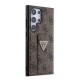 Husa pentru Samsung Galaxy S24 Ultra - Guess Grip Stand 4G Triangle Strass (GUHCS24LPGS4TDW) - Brown