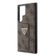 Husa pentru Samsung Galaxy S24 Ultra - Guess Grip Stand 4G Triangle Strass (GUHCS24LPGS4TDW) - Brown