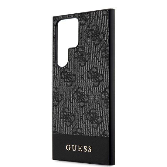 Husa pentru Samsung Galaxy S24 Ultra - Guess Hardcase 4G Stripe Collection (GUHCS24LG4GLGR) - Black