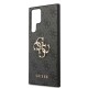 Husa pentru Samsung Galaxy S24 Ultra - Guess Leather 4G Metal Logo (GUHCS24L4GMGGR) - Black