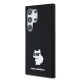 Husa pentru Samsung Galaxy S24 Ultra - Karl Lagerfeld Silicone (KLHCS24LSMHCNPK) - Choupette Metal Pin