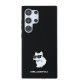 Husa pentru Samsung Galaxy S24 Ultra - Karl Lagerfeld Silicone (KLHCS24LSMHCNPK) - Choupette Metal Pin