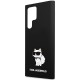 Husa pentru Samsung Galaxy S24 Ultra - Karl Lagerfeld Silicone (KLHCS24LSNCHBCK) - Choupette