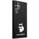 Husa pentru Samsung Galaxy S24 Ultra - Karl Lagerfeld Silicone (KLHCS24LSNCHBCK) - Choupette