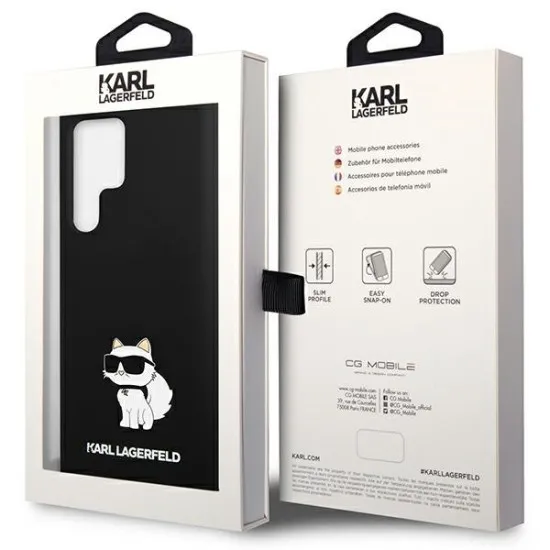 Husa pentru Samsung Galaxy S24 Ultra - Karl Lagerfeld Silicone (KLHCS24LSNCHBCK) - Choupette Husa pentru Samsung Galaxy S24 Ultra - Karl Lagerfeld Silicone (KLHCS24LSNCHBCK) - Choupette