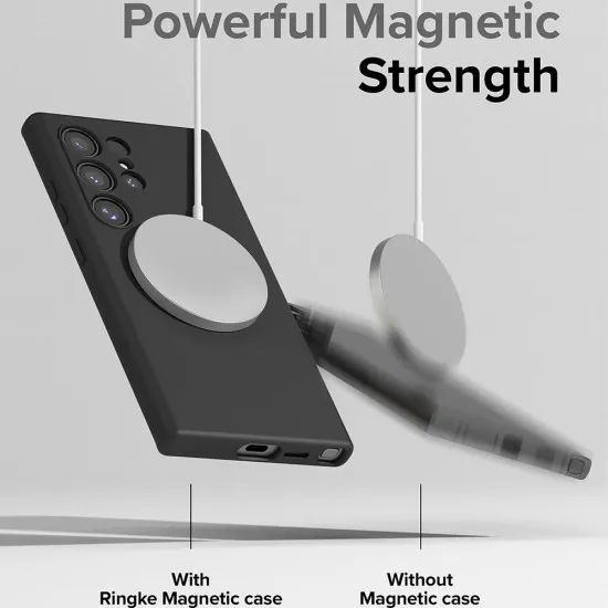 Husa pentru Samsung Galaxy S24 Ultra - Ringke Silicone Magnetic - Black Husa pentru Samsung Galaxy S24 Ultra - Ringke Silicone Magnetic - Black